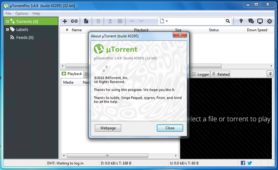 for windows download uTorrent Pro 3.6.0.46884